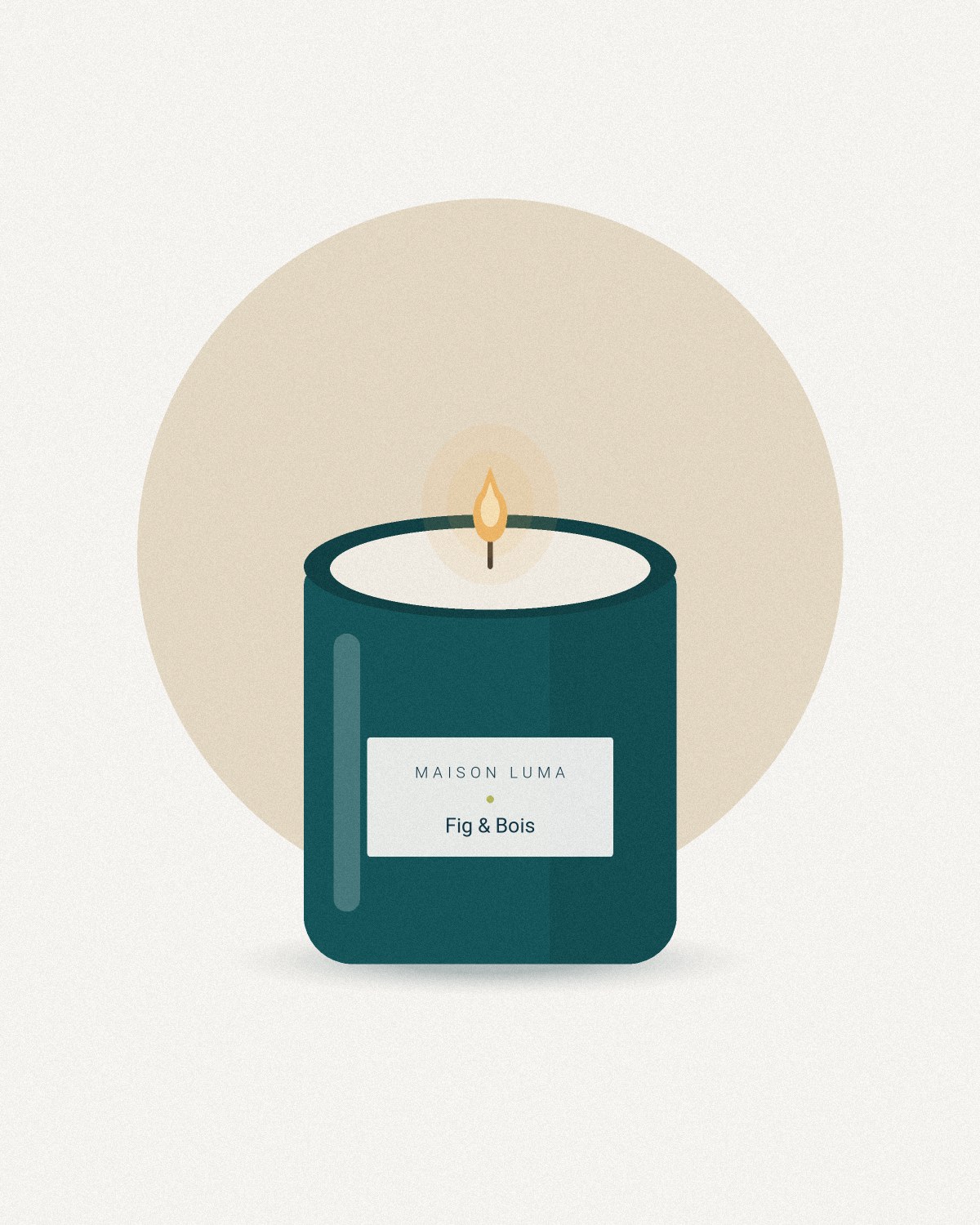 Bougie parfumée « Fig & Bois » — Maison Luma, vue principale