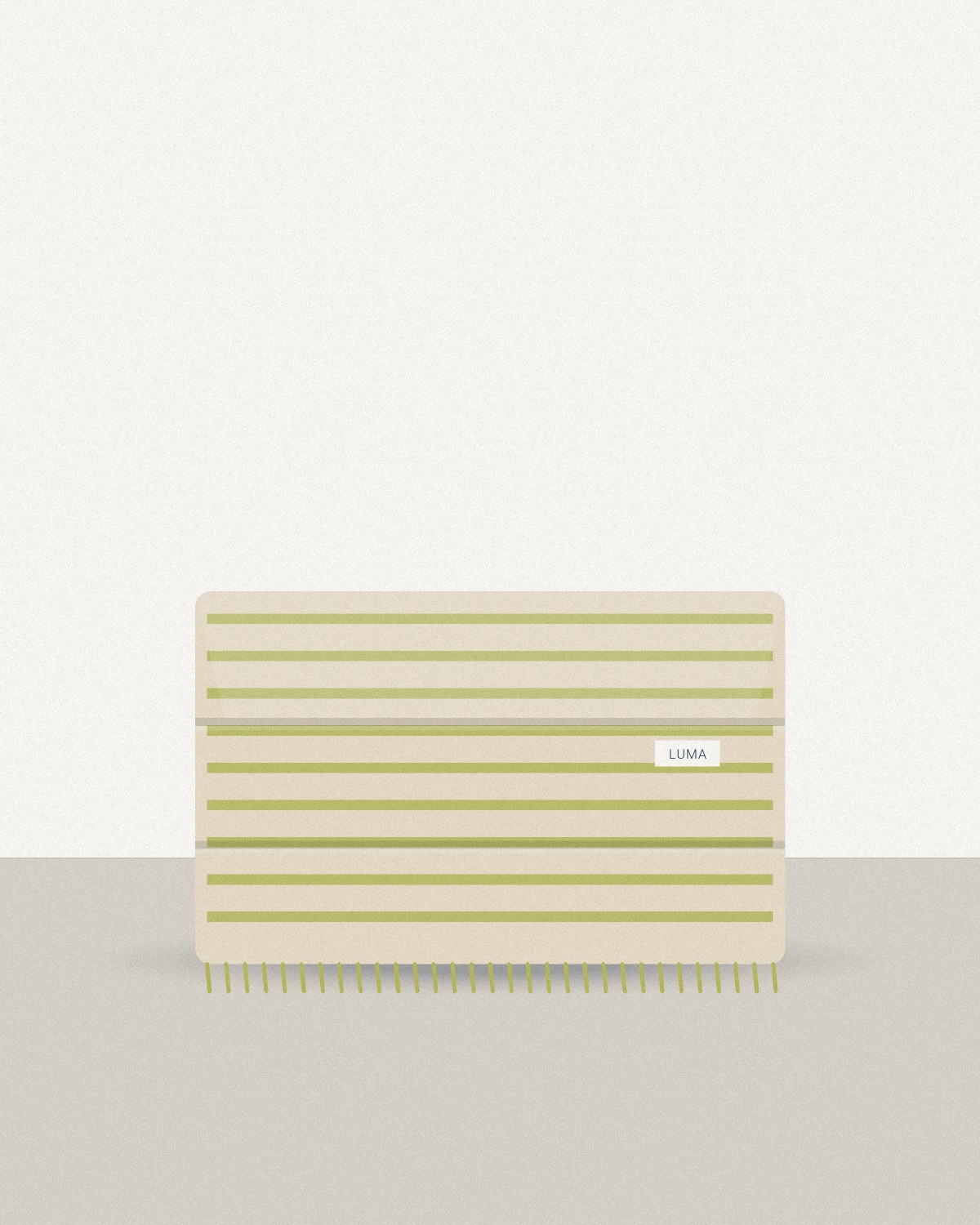 Plaid en coton recyclé — Sable — Maison Luma, vue principale